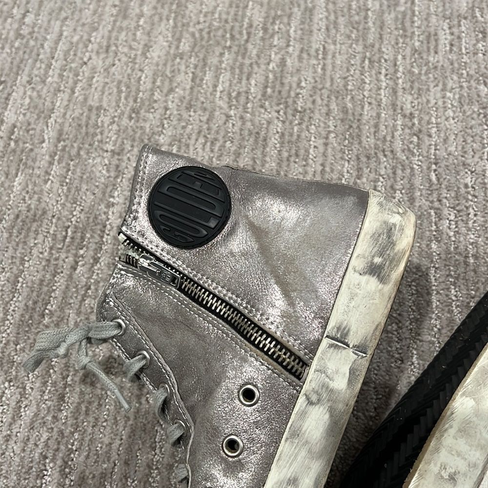 Golden Goose Francy suede high-top sneakers Silver - Picture 6 of 10